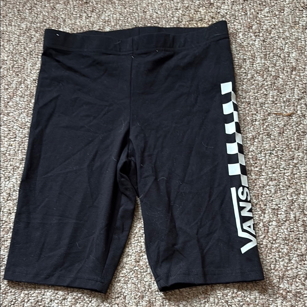Vans Black Shorts with White Checkered Logo